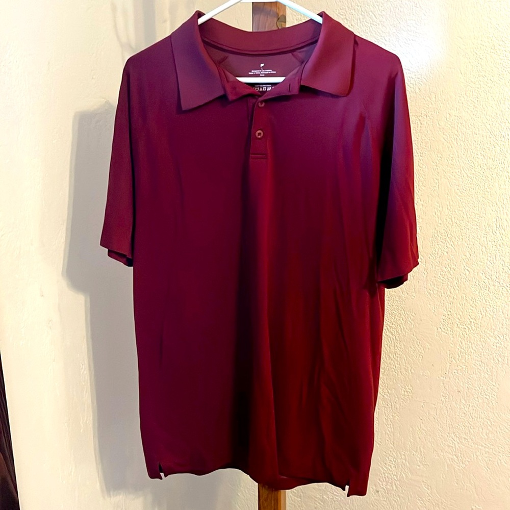 Fabletics men’s burgundy polo